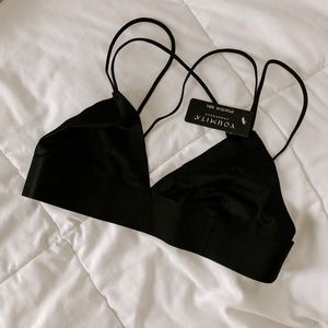Youmita Black Strappy Bralette